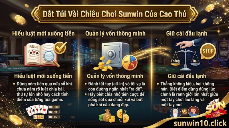 Bí quyết chơi game bài Sunwin luôn thắng cho tân thủ