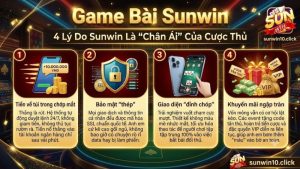 Ưu điểm vượt trội khi chơi game bài tại cổng game Sunwin
