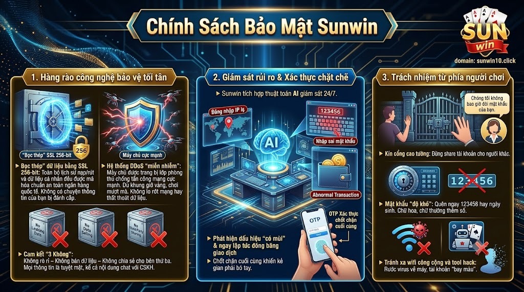 Chính Sách Bảo Mật Sunwin: Bức Tường Lửa Bảo Vệ Tài Khoản Tuyệt Đối