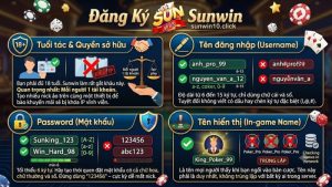 Điều kiện đăng ký tài khoản Sunwin